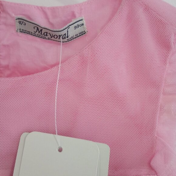 NWT Mayoral Pink ruffles dress size 3 - Picture 2 of 3